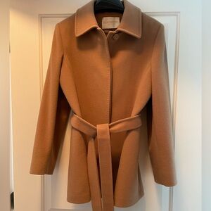 Camel Fleurette women’s wool coat